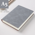 笔记本子加厚带扣皮质记事本商务人士简约大学生a5会议记录本文艺精致复古日记本办公用超厚工作厚本子皮面 A5灰色【简约款】【240页】