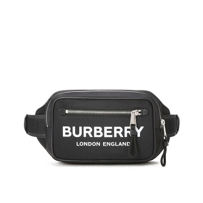 预订 BURBERRY 博柏利 徽标印花 ECONYL 腰包 斜挎包8021089 银扣