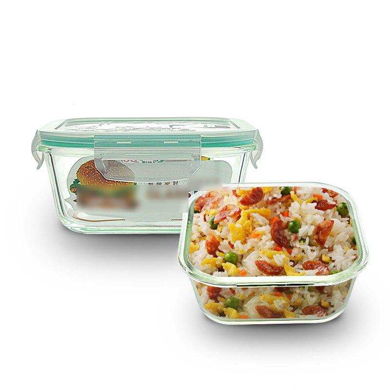 趣涉家居 玻璃圆型碗便当盒饭盒上班族带饭健身带饭学校食堂吃饭玻璃碗带盖简约现活日用家居百货居家用品