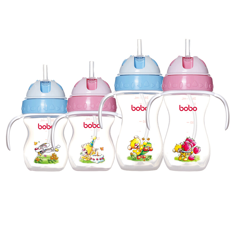 乐儿宝（bobo）一瓶两用PP学饮杯190ML 粉色 适用6个月以上 水杯水壶高清大图