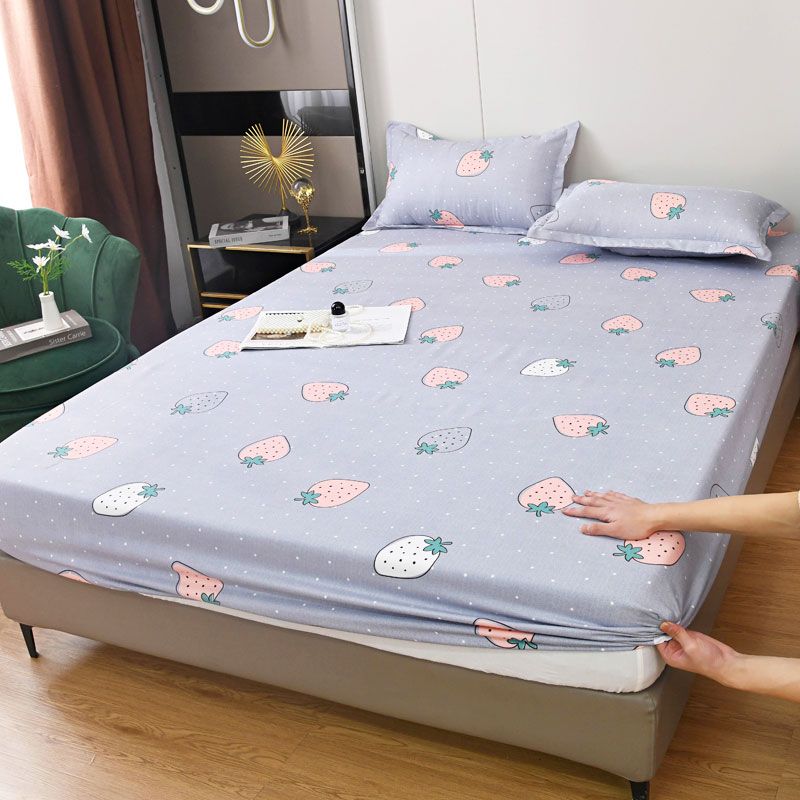 防滑活性斜纹床笠保护套棕垫套垫套加高加厚防灰尘高清大图