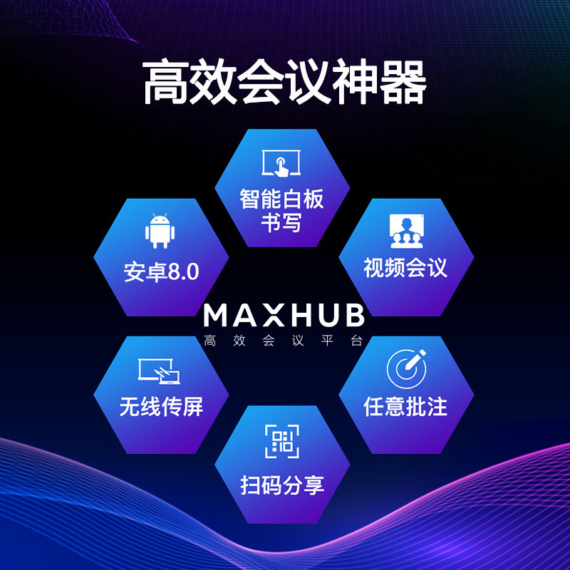 MAXHUB V5新锐版 55英寸会议平板 4K电视智能触屏电视一体机视频会议电子白板商用企业智慧大屏显示器 EC55