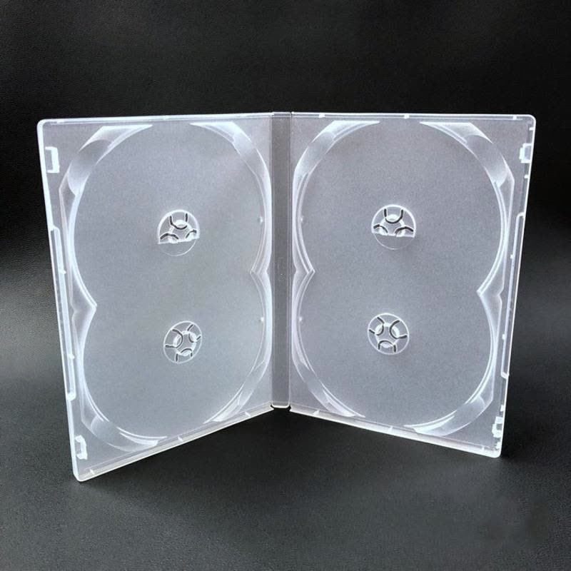 14厘明单盒 2个 塑料光盘盒CD盒DVD透明光碟盒双片装3片4片装碟壳单片装14厘盒子图片