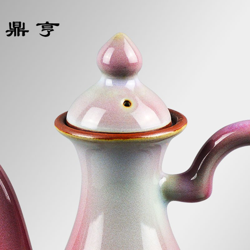 鼎亨钧瓷酒壶陶瓷酒具分酒器中式复古孔家瓷小酒壶传统手工制作小