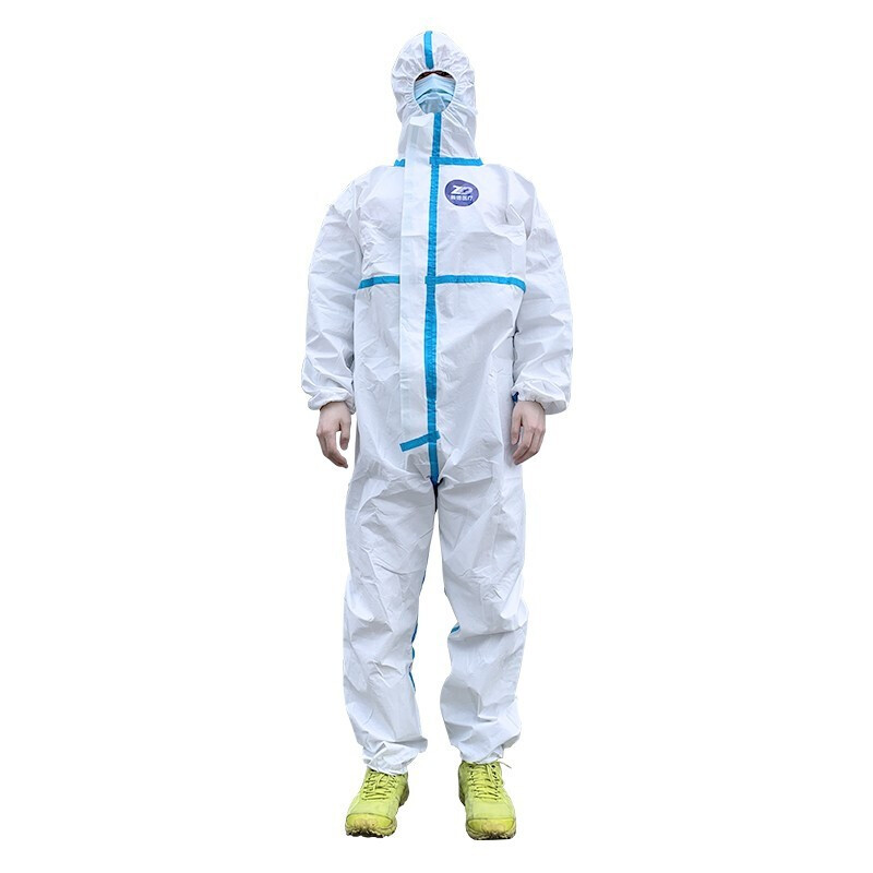 振德(zhende)医用一次性防护服连体式带帽子医疗隔离衣 医院手术阻隔