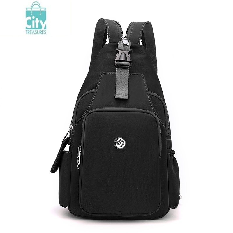 bangdou小巧双肩包女2022新款时尚牛津布女式背包三用轻便旅行胸包多