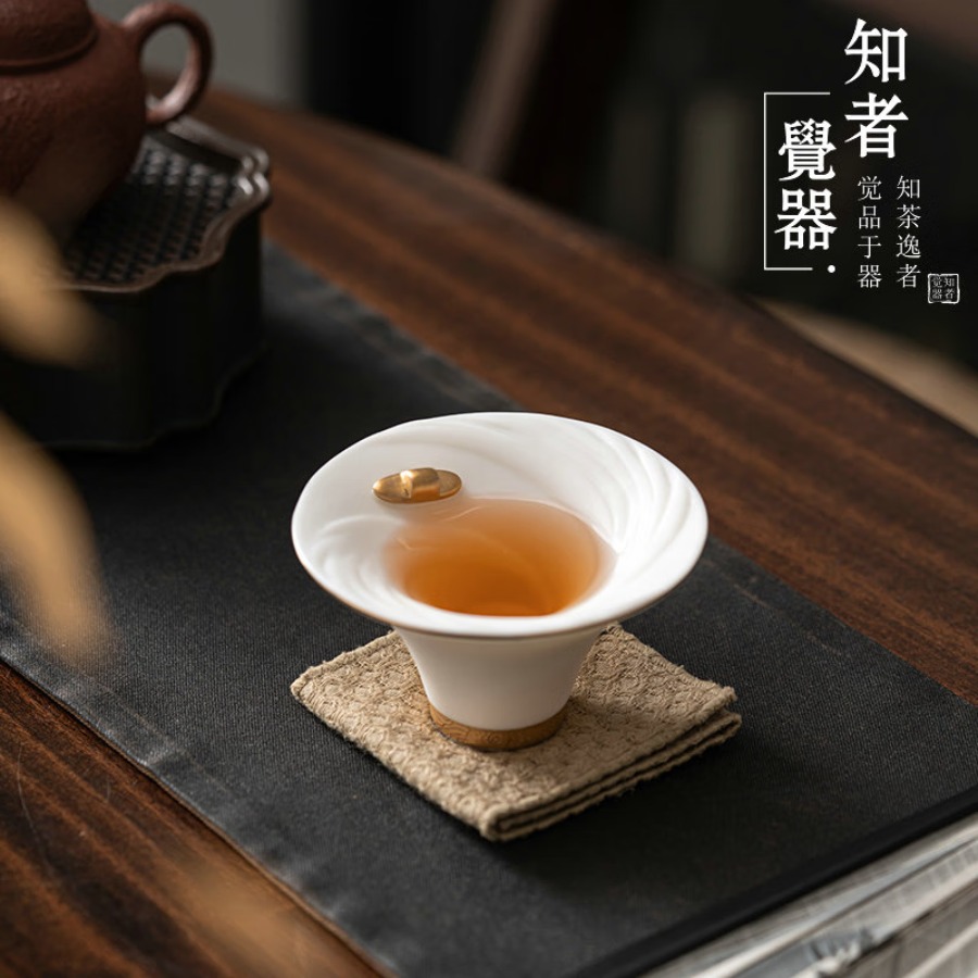 知者觉器-【长风破浪】许庆裕老师作品茶具套装品茗杯功夫茶具家用主人杯 长风破浪主人杯 1只