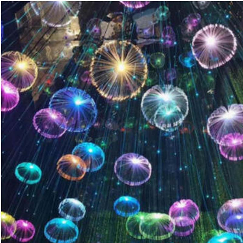 led光纤水母灯 七彩变色水母灯氛围照明 10只起拍 /10高清大图