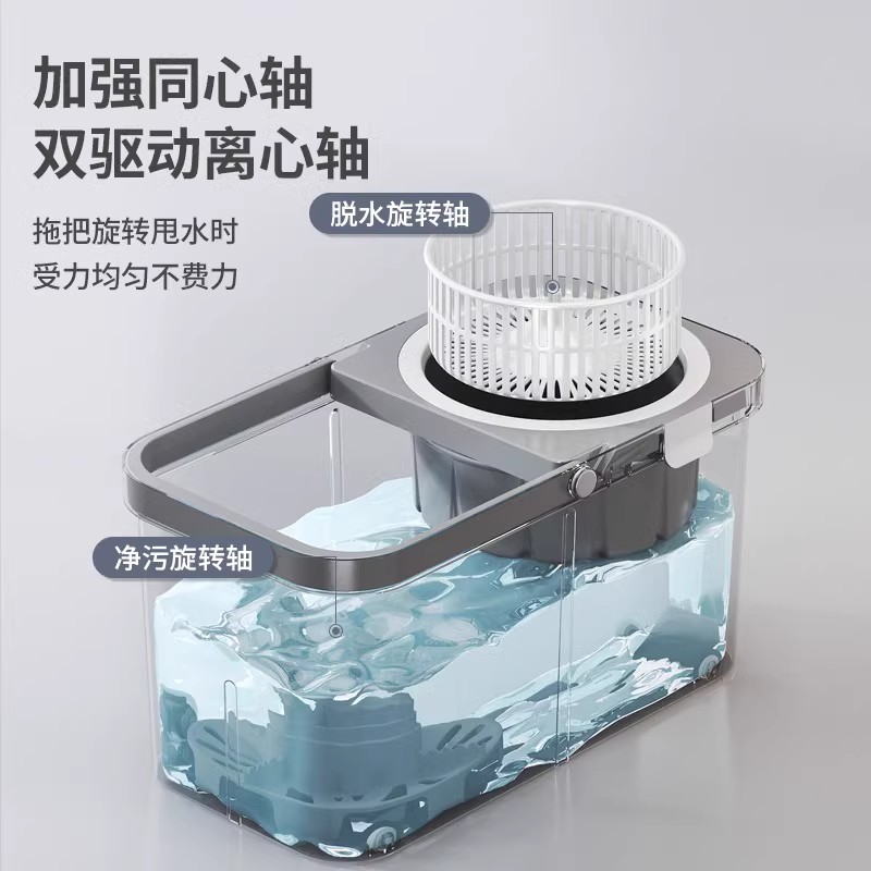 太太乐旋转式拖把免手洗家用一拖净大墩布2024新款X2桶甩干脱水高清大图