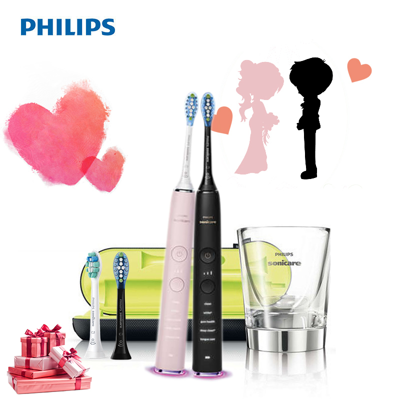 飞利浦（PHILIPS）电动牙刷钻石亮白智能型成人声波充电电动牙刷 HX9924情侣升级款-APP智能蓝牙链接情人节礼物