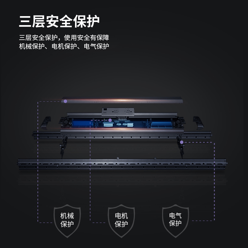 顶固(Topstrong)家用智能晾衣架C33-7-H1524 复式四杆太空灰