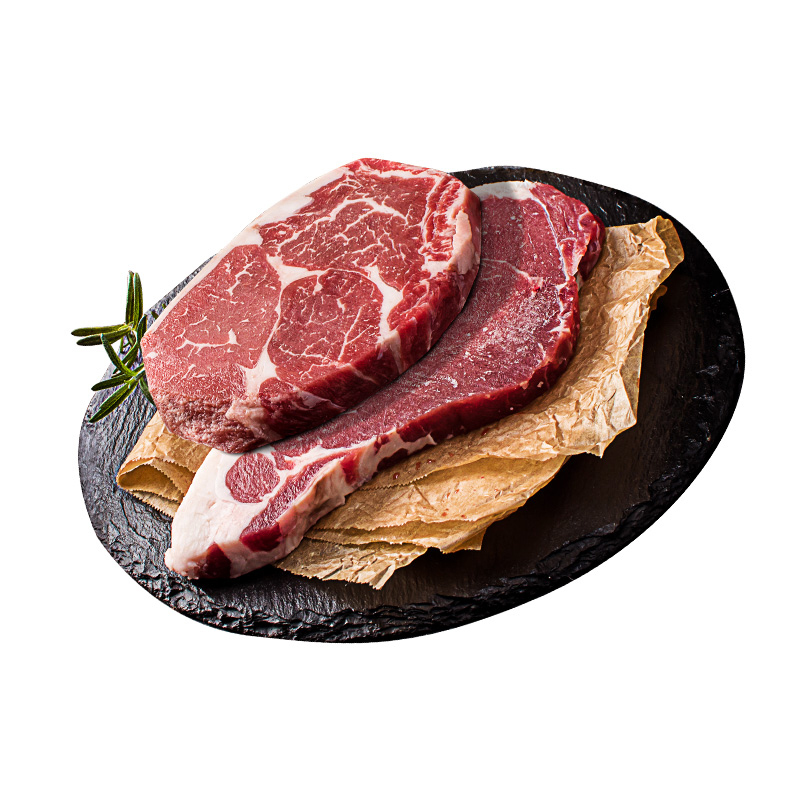 彼得大叔牛排草饲原切眼肉西冷黑椒套餐新鲜儿童家庭套餐4片500g