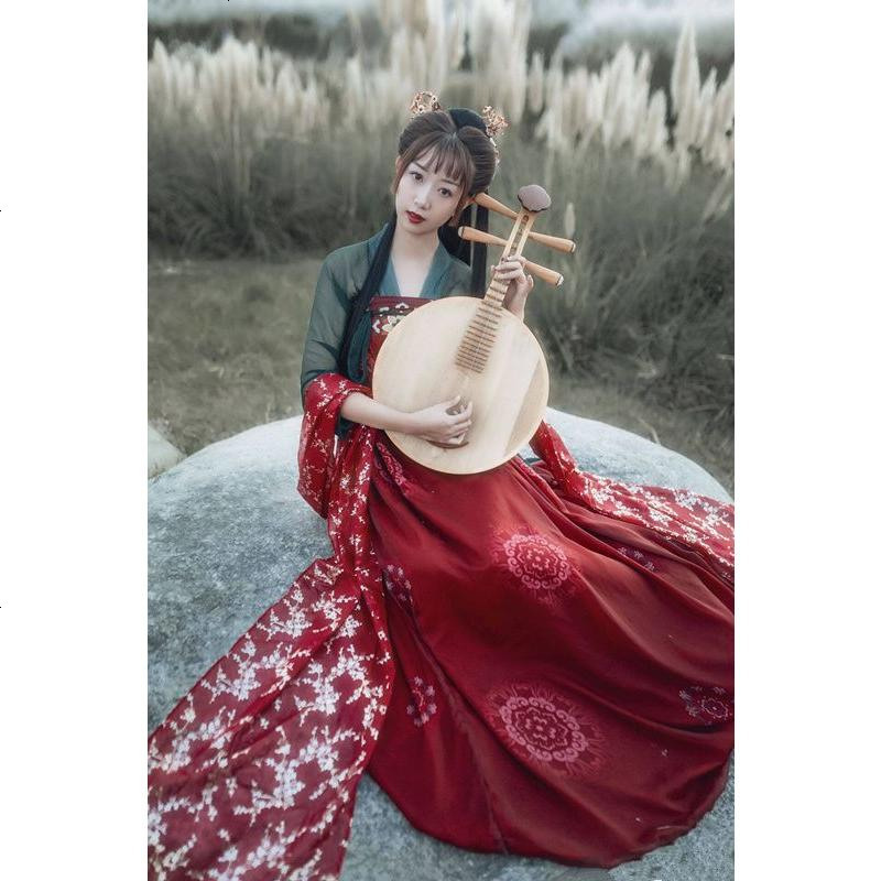 汉服女装齐胸襦裙古装女红色凤歌鸾古风改良汉