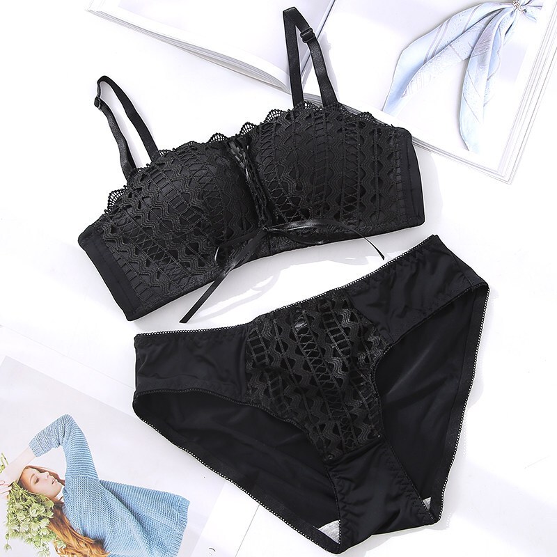 蕾丝内衣无钢圈胸罩无痕上托薄款无肩带文胸拢