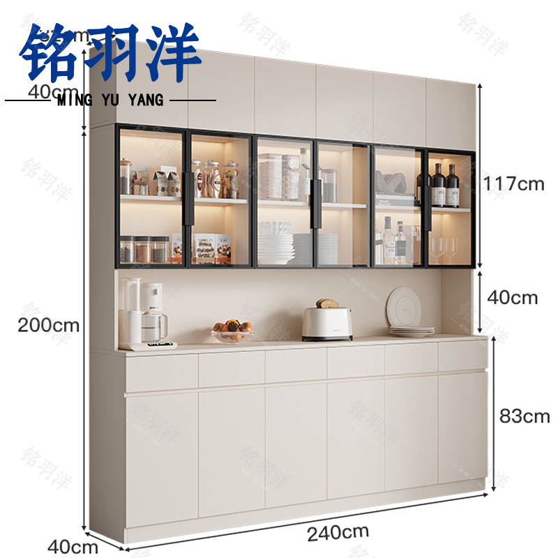 铭羽洋餐边柜 餐边柜C-12奶白灰 台