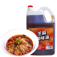 川宝的厨房芝麻调味油5L 麻油芝麻油 凉粉米线凉拌菜调料 火锅香油碟蘸料 厨房烹饪面食面皮调味料 餐饮量贩装