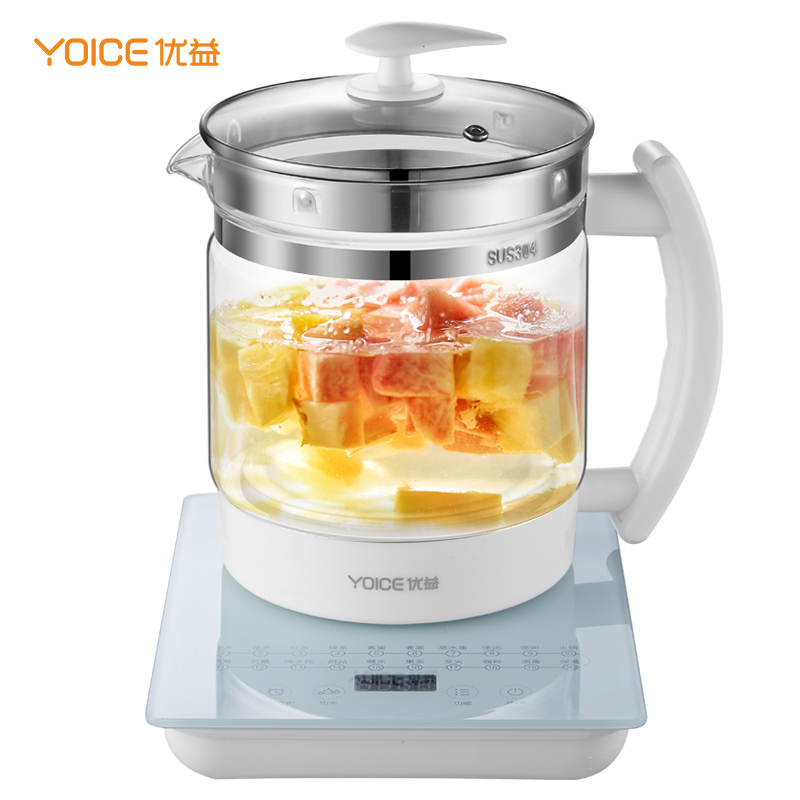 优益Y-YSH3养生壶全自动热水壶加厚玻璃电水壶煎药壶煮茶器1.5L