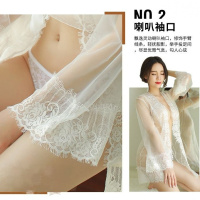 莎丞情趣内衣内裤性感睡衣女夏透视蕾丝大码开档透明三点式睡裙套装涤纶