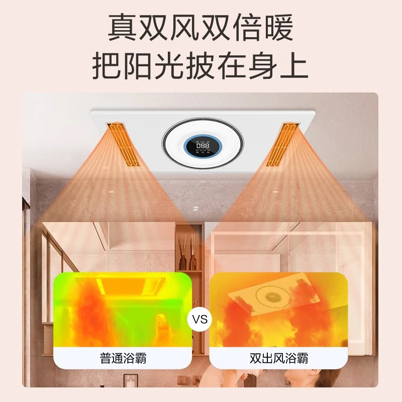 四季沐歌(MICOE)米家智能风暖浴霸暖风照明排气一体集成300x600暖风机浴室取暖器M-YF7019[双出风款]高清大图
