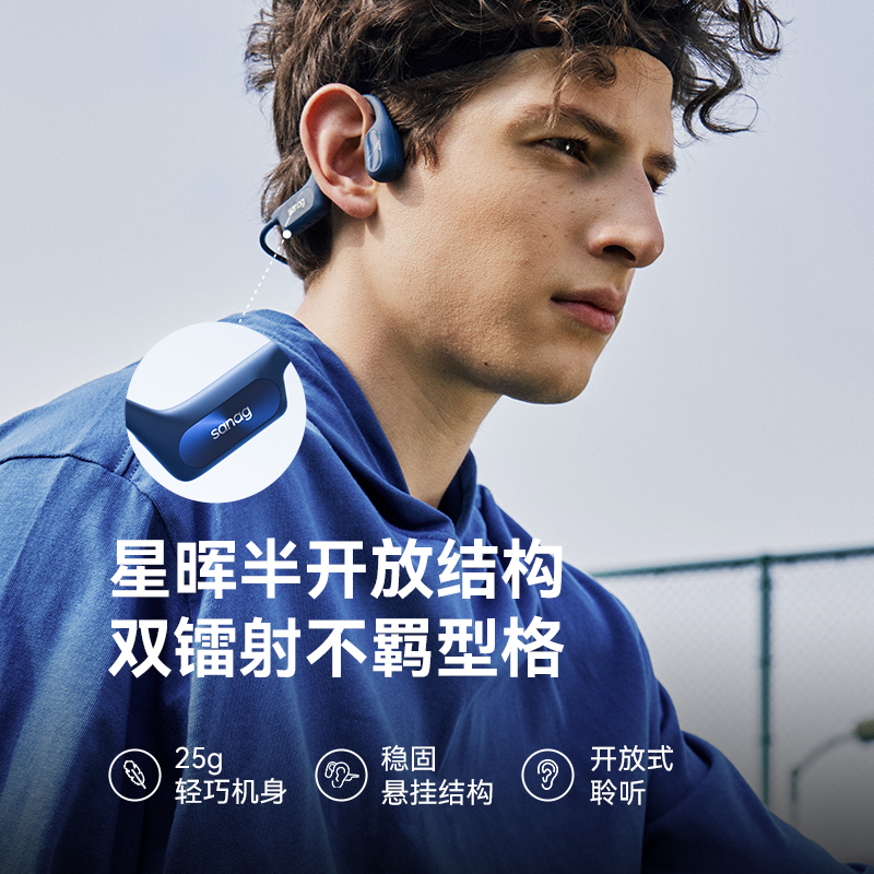sanag塞那A50气传感骨传导蓝牙耳机不入耳真无线运动跑步专用新款高清大图