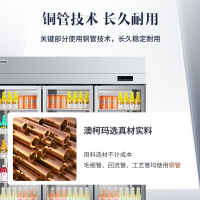 澳柯玛(AUCMA)VC-1380AJ两门展示柜冷藏保险柜商用点菜柜饮料柜两门开门立式