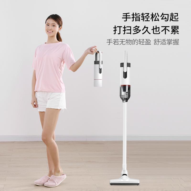 宝家丽(bobbot)无线家用吸尘器BW818手持式小型大吸力车用充电推杆强力低噪吸尘器