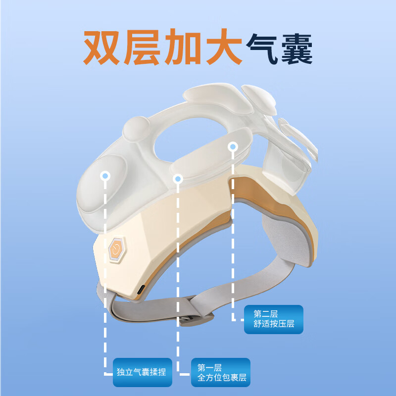 和正 HZ-QNA-10 眼部按摩器 气囊揉捏恒温热敷 可连蓝牙180折叠可调节头带(单位:个)高清大图
