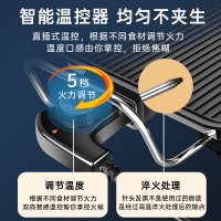 佳电熊电烧烤炉家用无烟不粘电烤盘多功能烤肉锅韩式电烤炉煎烤机铁板烧 小号 JN-C0909C