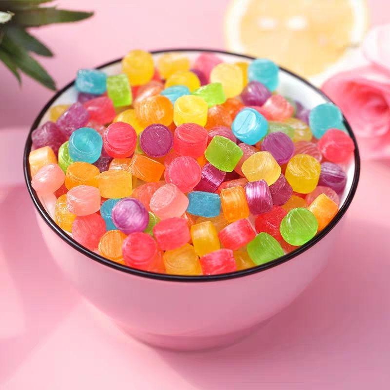 千纸鹤糖网红炫彩糖果500克批发散装休闲零食混合味多彩色糖