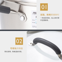 爱仕达(ASD) 蒸锅 ZS系列不串味蒸锅 304不锈钢蒸锅 三层蒸锅锅具 带蒸笼屉 厨房蒸锅 ZS26E1Q