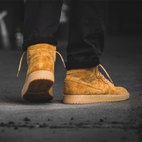 AIR Jordan 1 RETRO HIGH NOUV AJ1 乔丹1中帮篮球鞋 AJ1小麦麂皮大黄靴555088-7