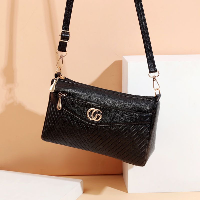 时尚韩版百搭中年妈妈包软皮小包包女士单肩斜挎包2493红色>800_800