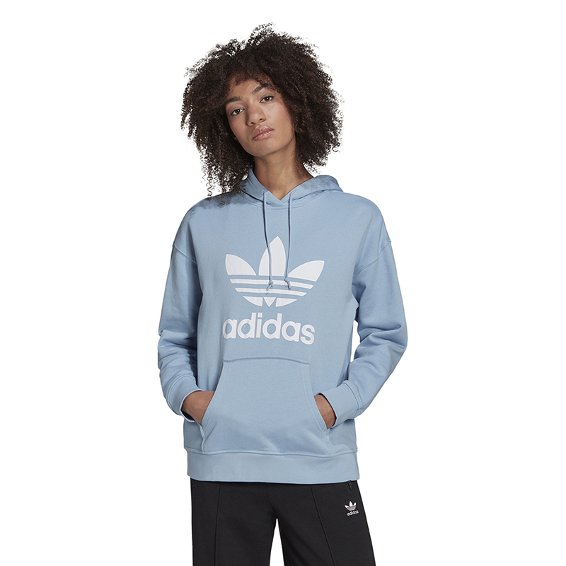 adidas阿迪达斯三叶草卫衣女装春秋季新款连帽运动套头衫h33585