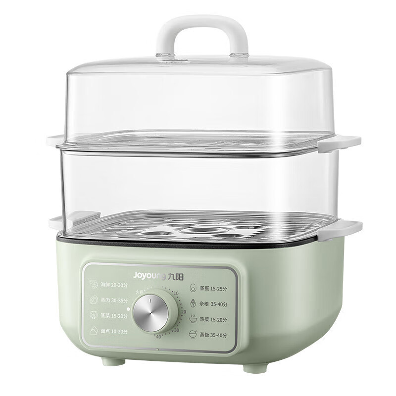 九阳电蒸锅9.3L双层不粘涂层多功能家用涮火锅ZD20-GE56