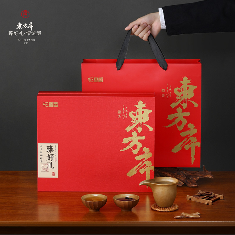 杞里香360g东方序四拼礼盒B 足龄灵芝红参特优级红枸杞牛头果黑枸杞四拼礼盒官方旗舰店高清大图