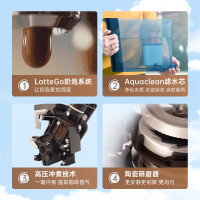 飞利浦(Philips) 咖啡机 家用意式全自动现磨咖啡机 Lattego奶泡系统 5 种咖啡口味 EP3146/92