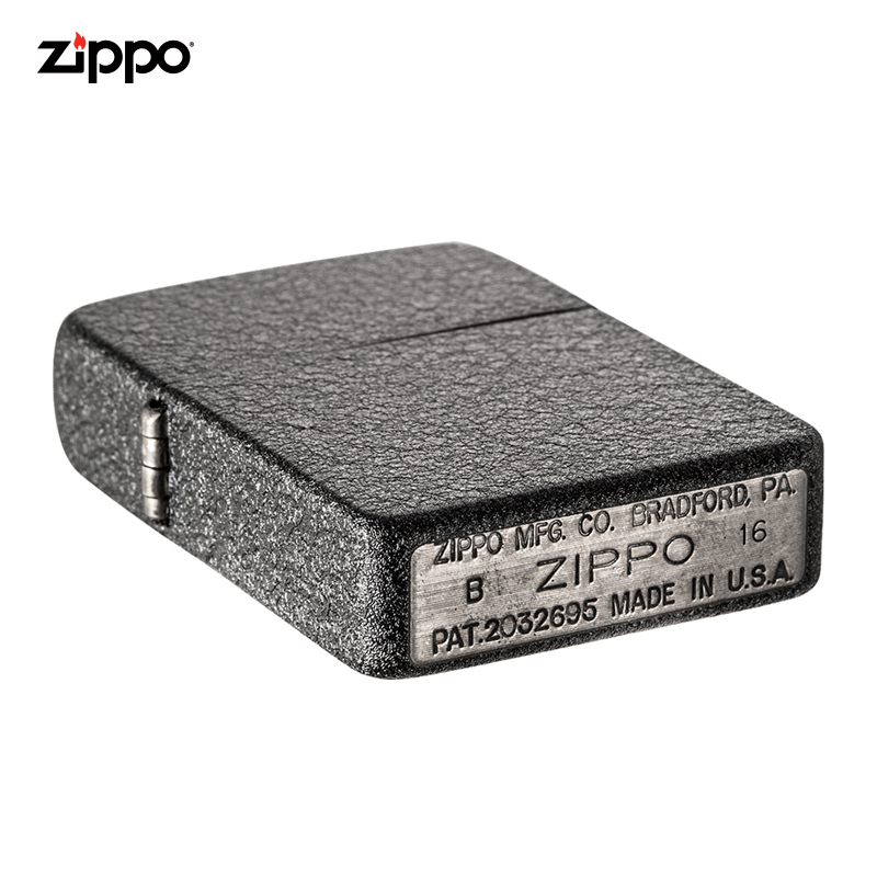 ZIPPO芝宝打火机美国原装ZIPPO之宝打火机红复刻黑裂漆之宝打火机28582-043433