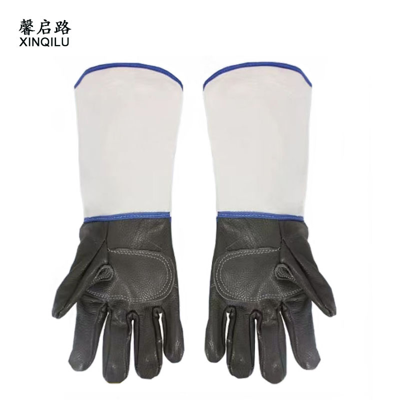 馨启路 掌全皮电焊手套 38cm (1副)高清大图