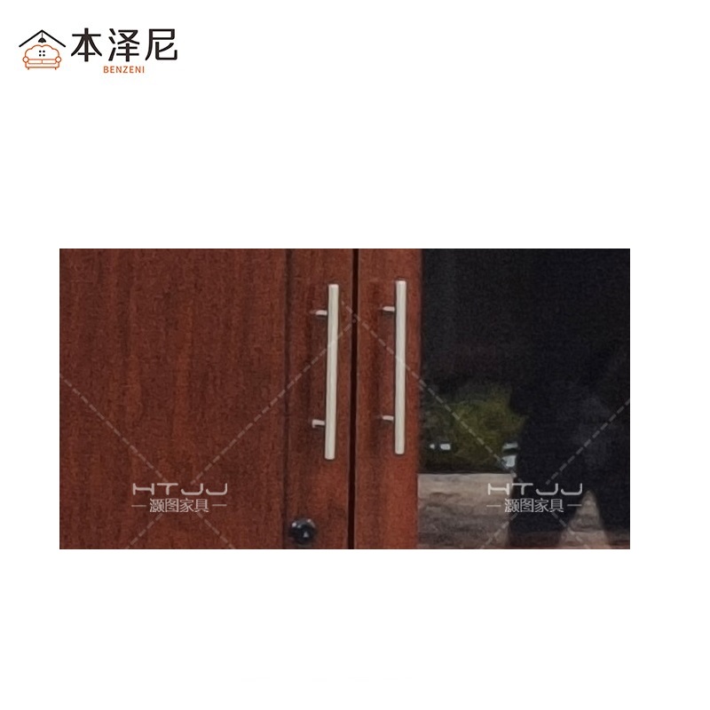 本泽尼 三门书柜 油漆书柜 HTFMD-12420 1200*400*2000mm 组高清大图