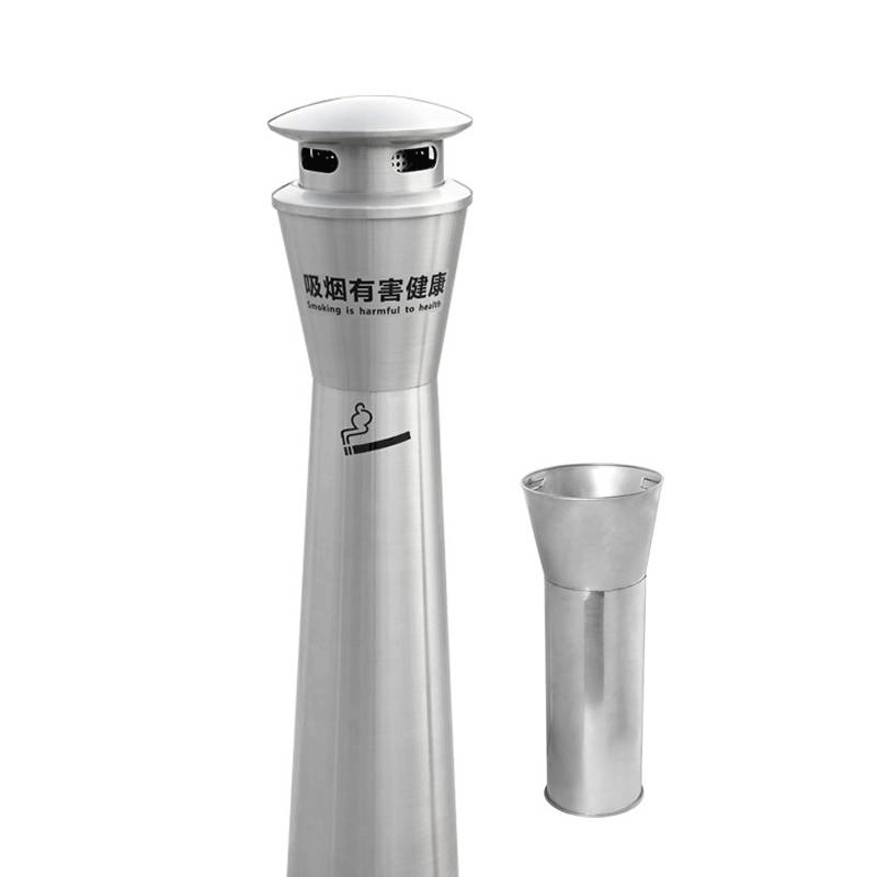不锈钢烟灰柱 108cm高清大图