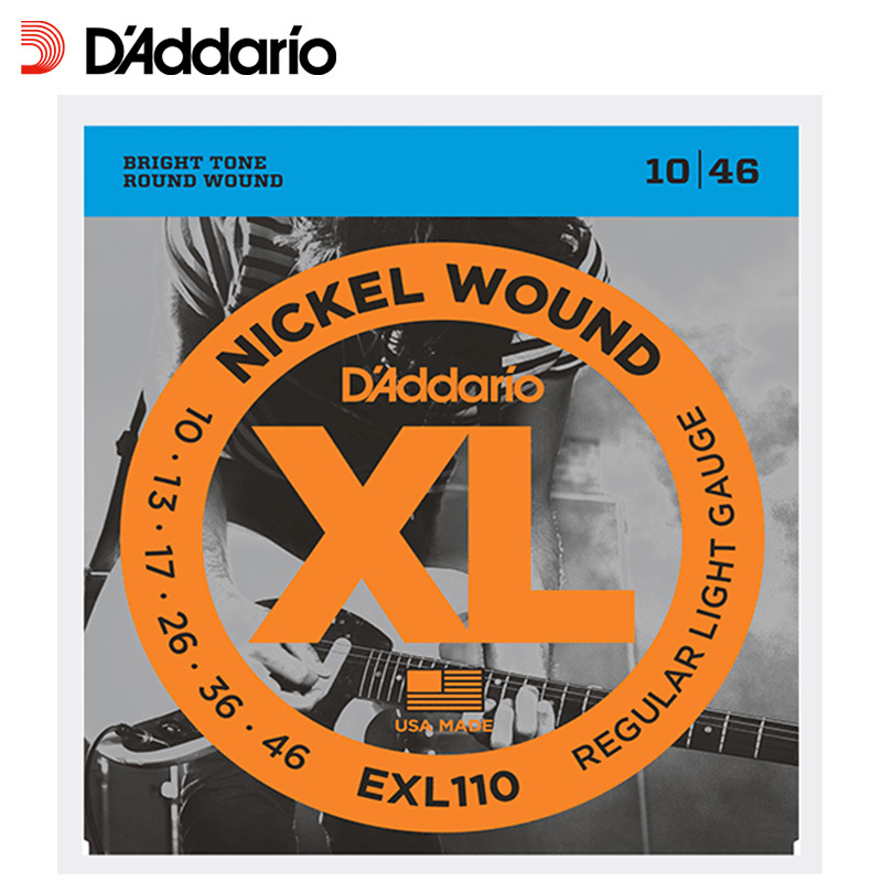 达达里奥(D’Addario)EXL110 电吉他弦 粗款电吉他琴弦 美产套弦 EXL110(010-046)