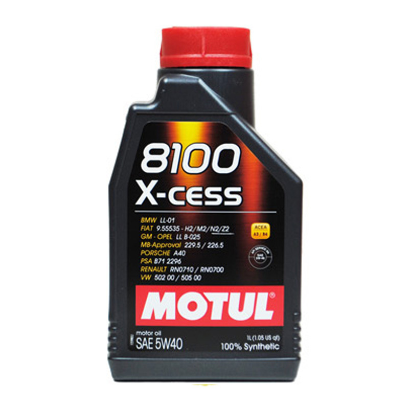 MOTUL摩特 欧洲进口 8100 X-CESS 5W-40 A3/B4 SN级 全合成机油润滑油 1L
