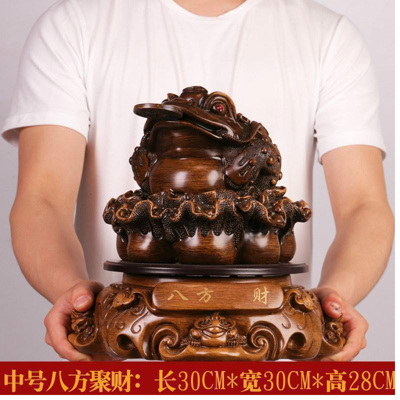大号三足金蟾工艺品蟾蜍摆件店铺开业礼品客厅玄关风水乔迁_170_620