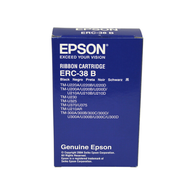 爱普生 ERC-38B/R 黑红色 色带针式小票打印机原装色带架(含色带芯)一个装