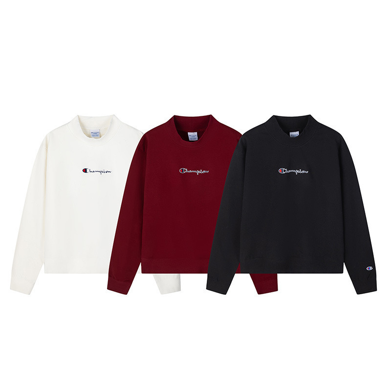 champion冠军上衣女秋冬季半高领圆领卫衣男女潮流百塔情侣上衣