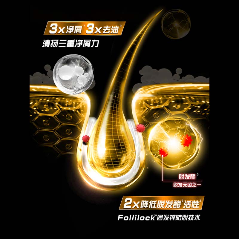 清扬防脱去屑洗发水500g高清大图