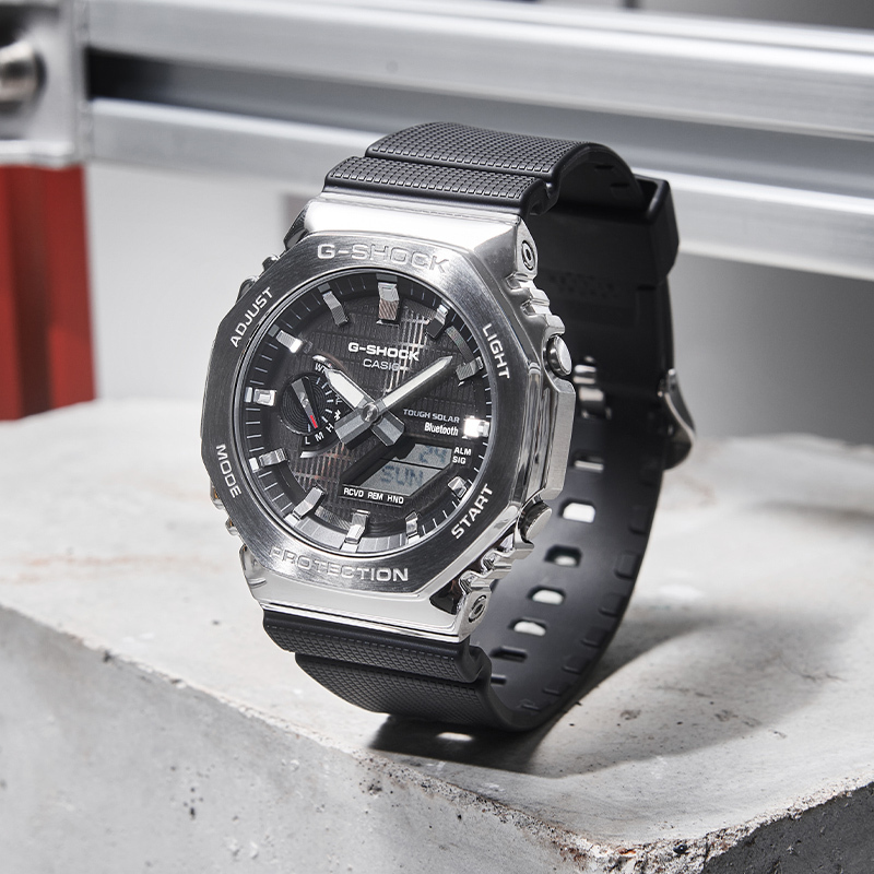 卡西欧CASIO旗舰店手表男农家八角橡树g-shock黑武士运动男士手表防水石英表男GM-2100-1 GBM-2100-1A太阳能蓝牙