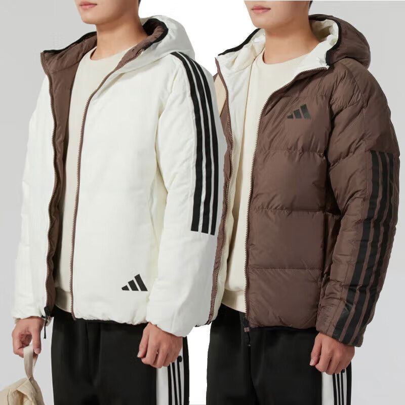 adidas/阿迪达斯男装 新款双面穿保暖连帽羽绒服 JM4622 Cgk L JM4622