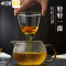 三维工匠玻璃茶壶可高温加厚单壶小号红茶茶具过滤耐热家用煮茶泡茶壶套装 (加厚)500壶+2杯50+茶盘
