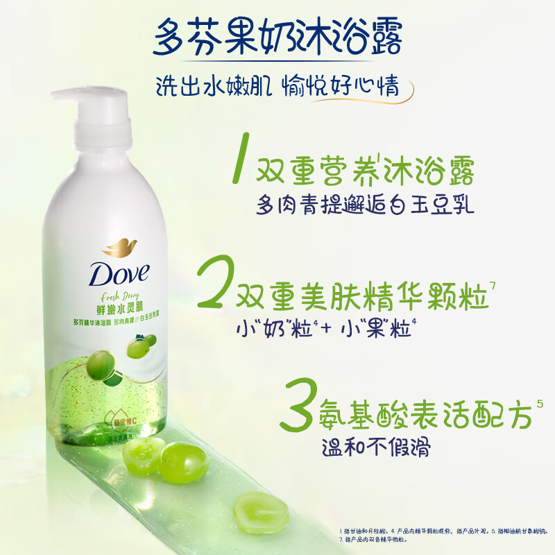 多芬(Dove)果奶沐浴露氨基酸滋润保湿多肉青提620g留香沐浴乳高清大图